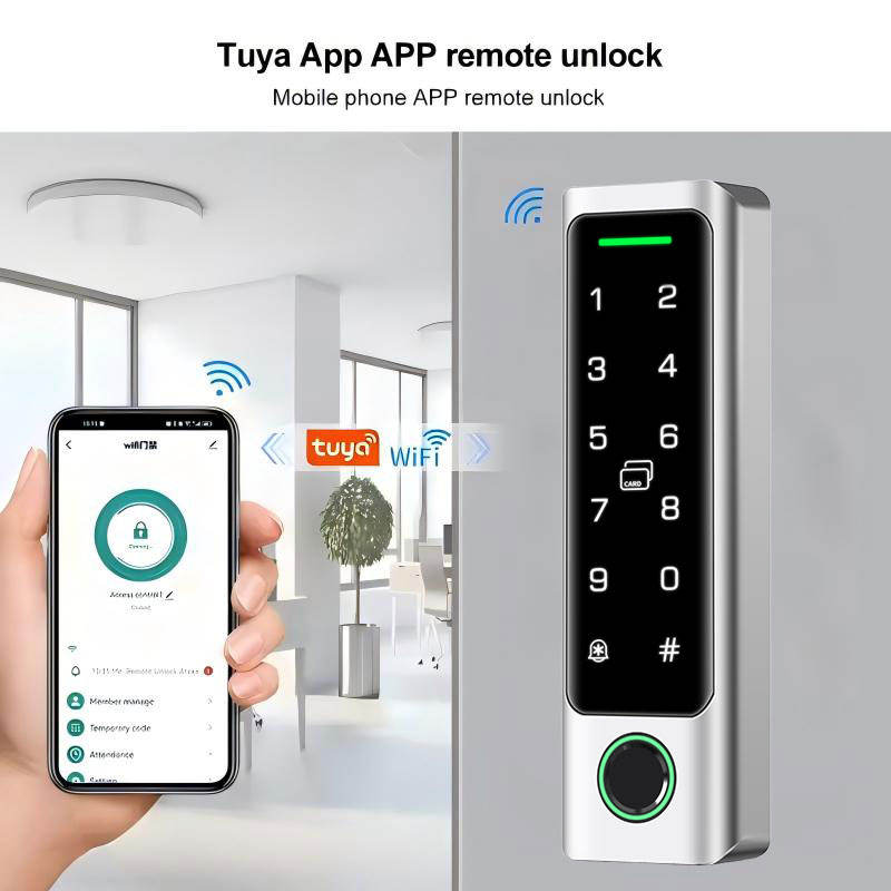 Remote unlock via Tuya App on smartphone