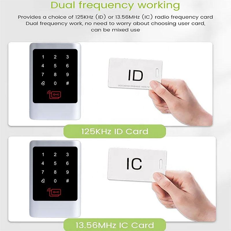 Dual frequency reader supporting 125kHz ID card and 13.56MHz IC card