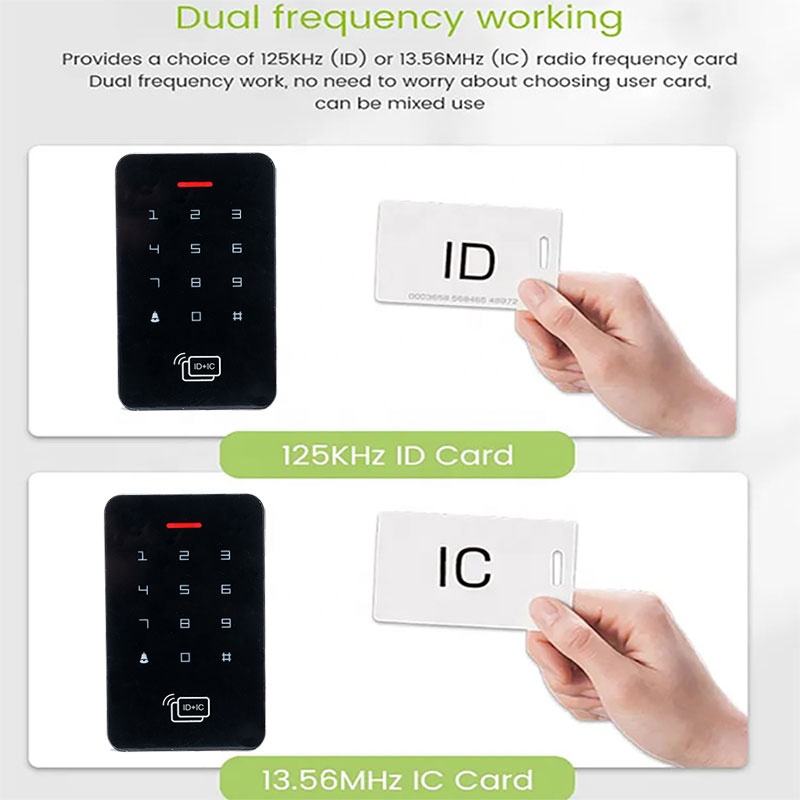 Dual frequency working: 125kHz ID card and 13.56MHz IC card