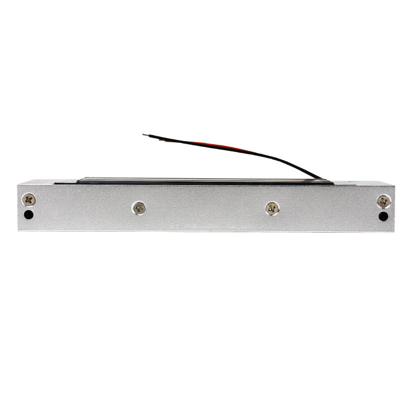 180kg electromagnetic lock side view silver body screws