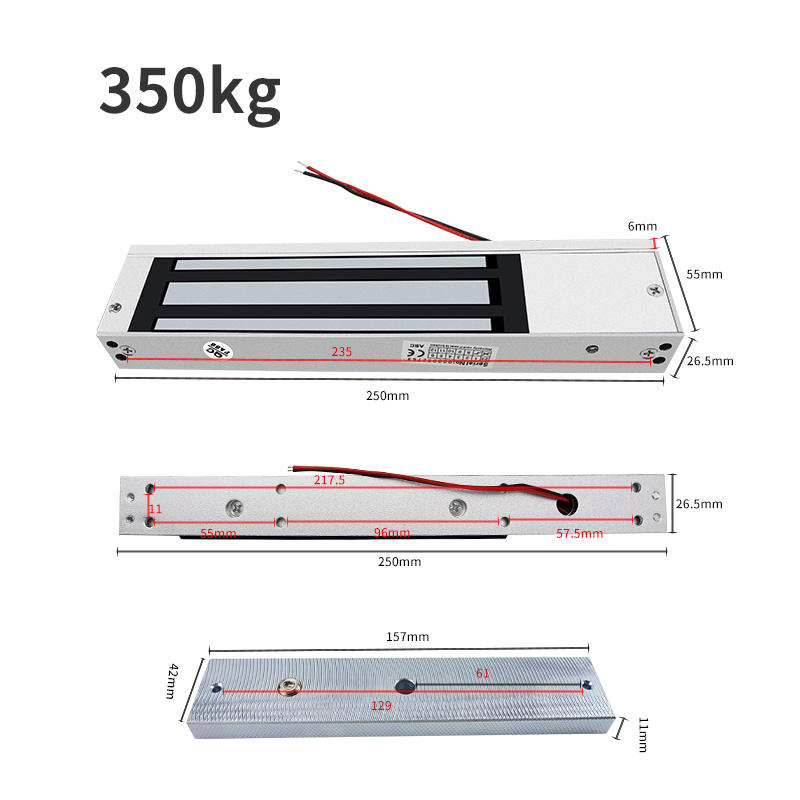 350kg maglock product parameter dimensions 250mm 55mm