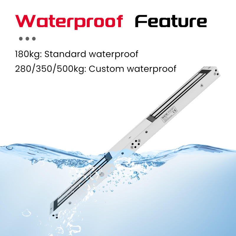 500kg double door maglock waterproof feature demonstration