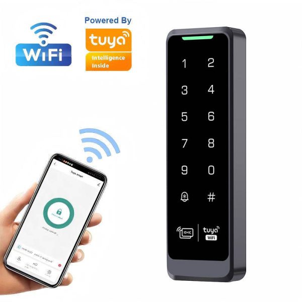 Tuya WiFi Dual Frequency Access Controller SK-A50S – 10,000 Users, 125kHz/13.56MHz, 12V-24V Weatherproof Touch Keypad