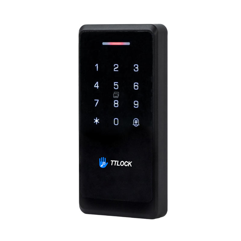 Side view of PVC keypad