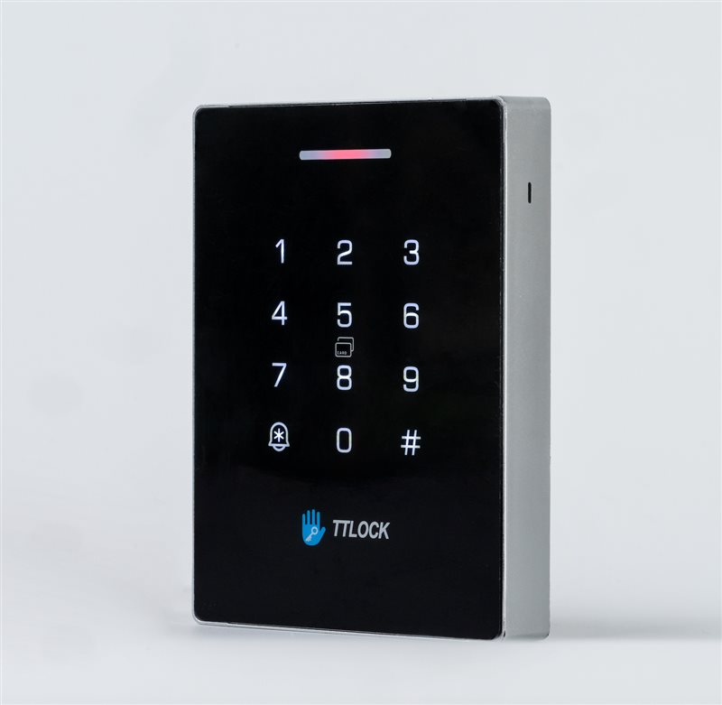 Angle view of access reader