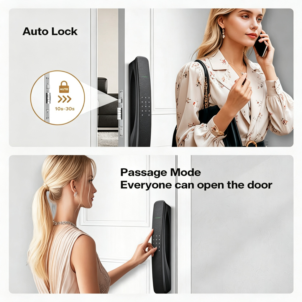 Auto lock and passage mode smart lock