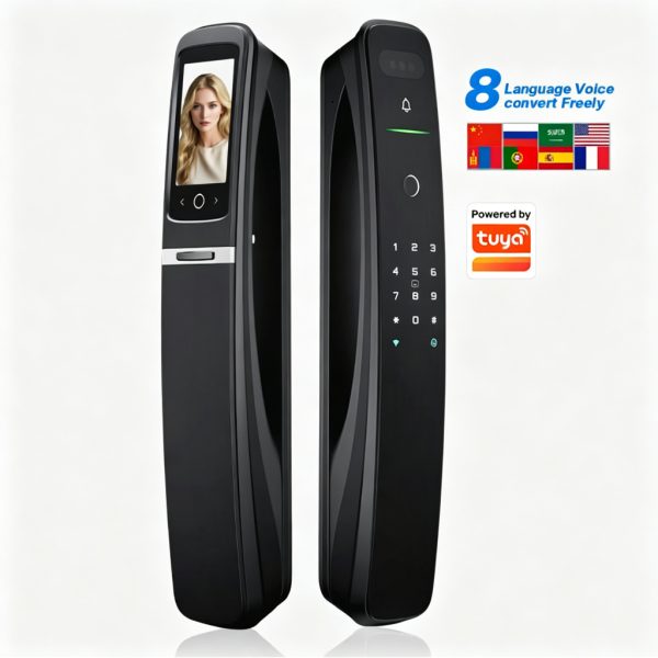 Tuya 3D Face Recognition Palm Vein Fingerprint Smart Door Lock SK-A9PRO – WiFi Camera
