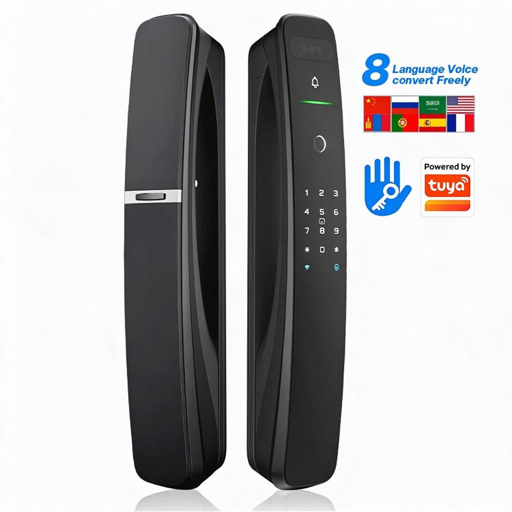 Tuya Automatic 3D Face Recognition Smart Door Lock SK-A9X – Aluminum Alloy Push-Pull