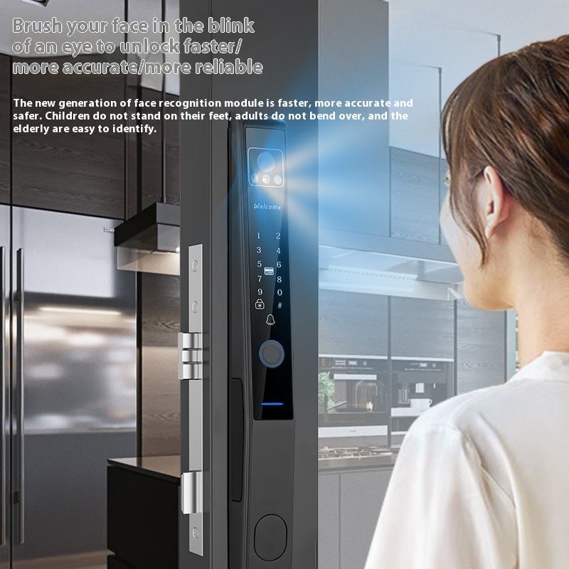 3D face recognition aluminum smart lock