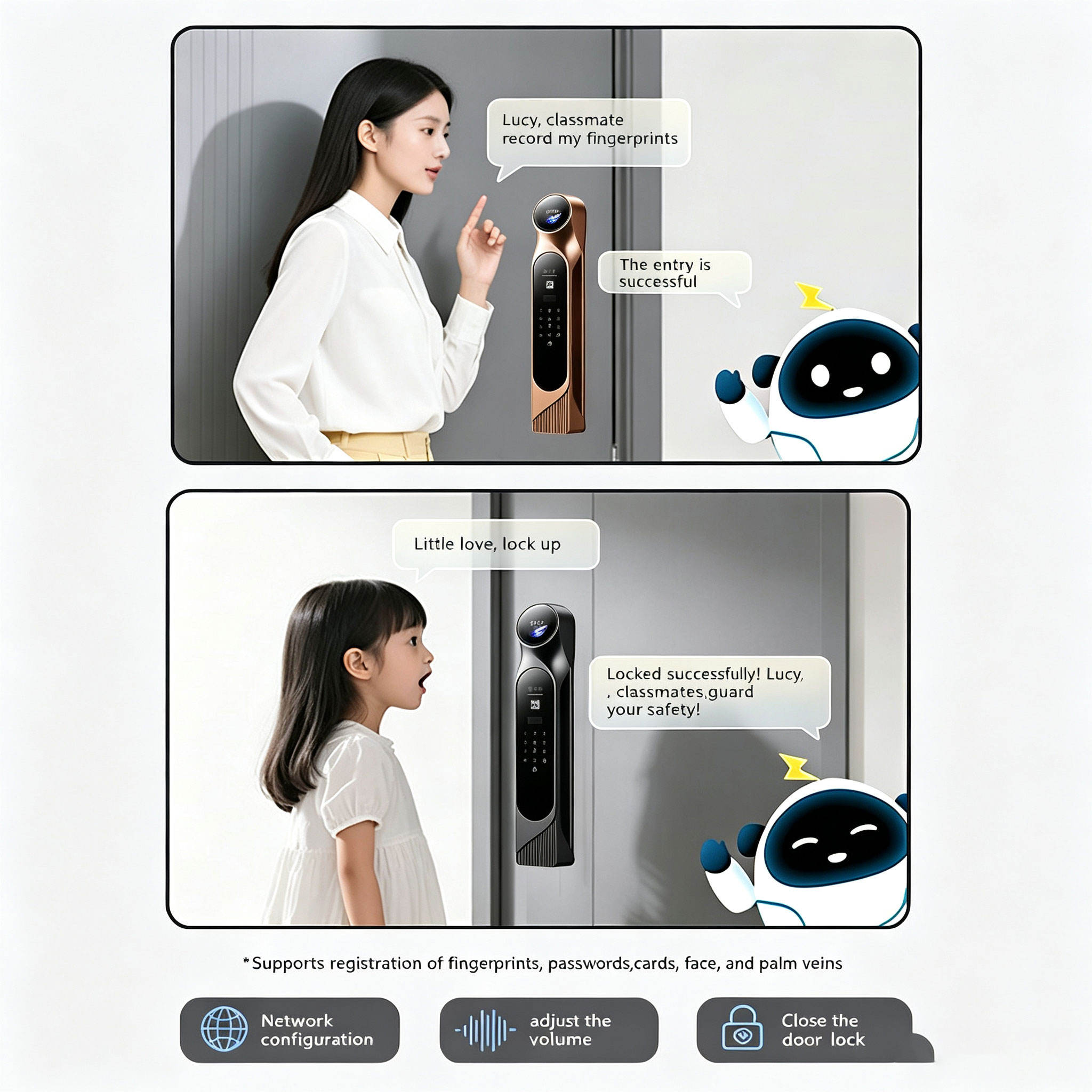 AI voice assistant smart lock conversation