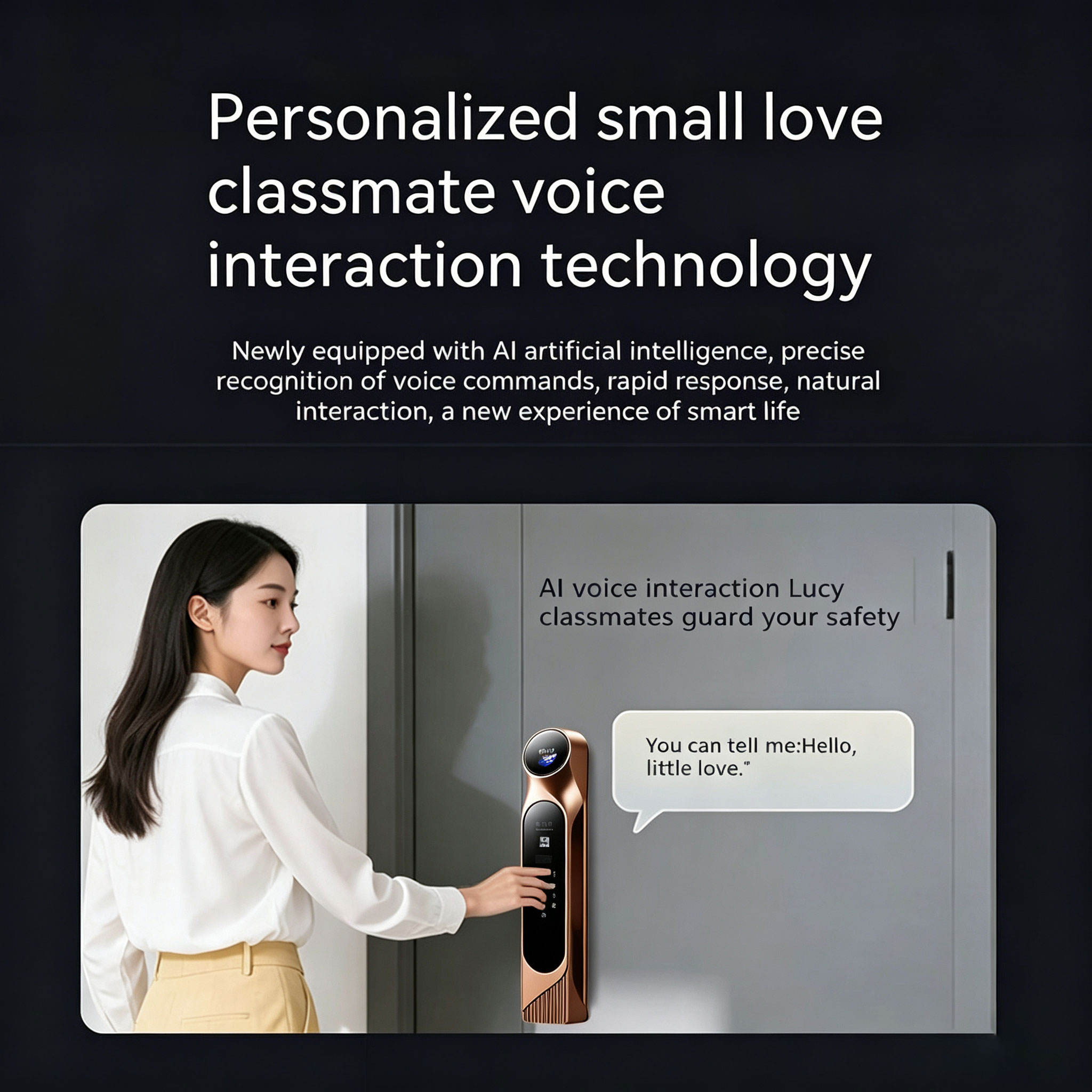 AI voice interaction smart door lock