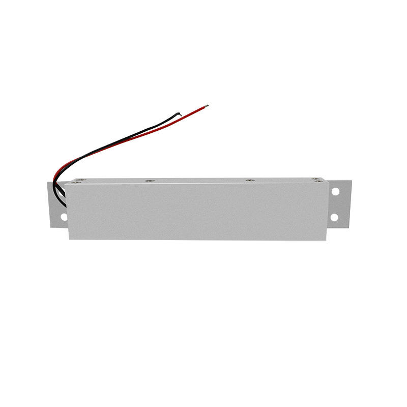 180kg recessed maglock back view silver mounting plate