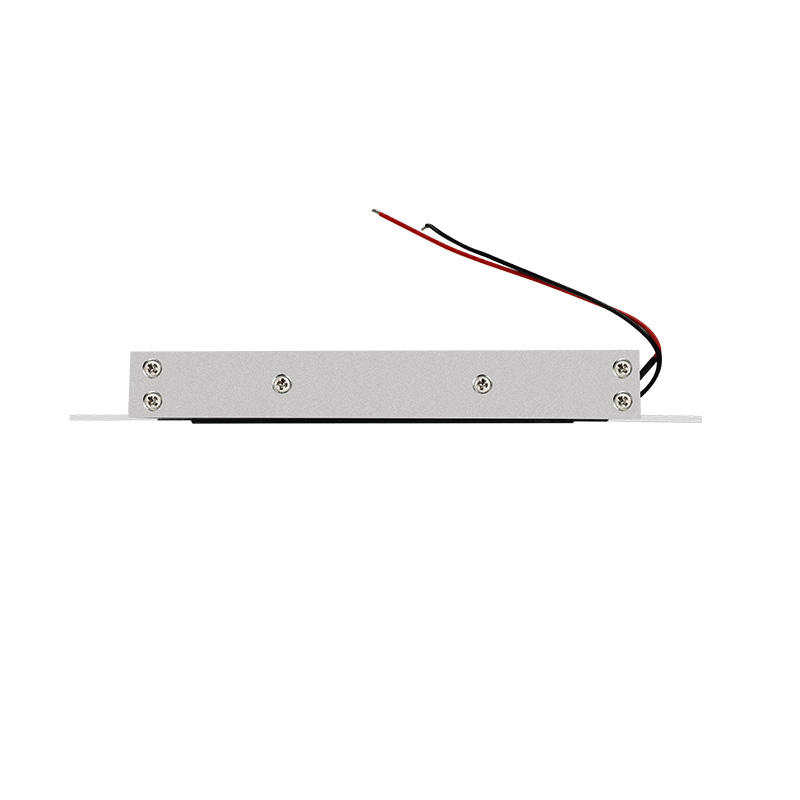 180kg recessed maglock side view silver body screws