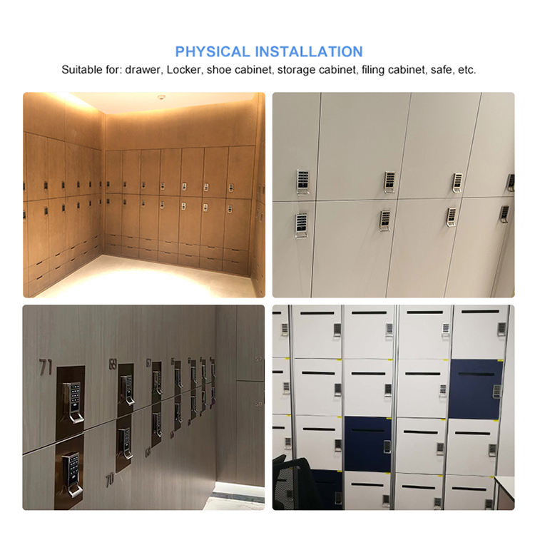 Physical installation on lockers drawers shoe cabinets storage cabinets and safes