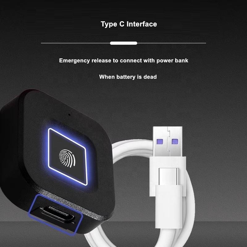 Type-C emergency interface to connect power bank when battery is dead