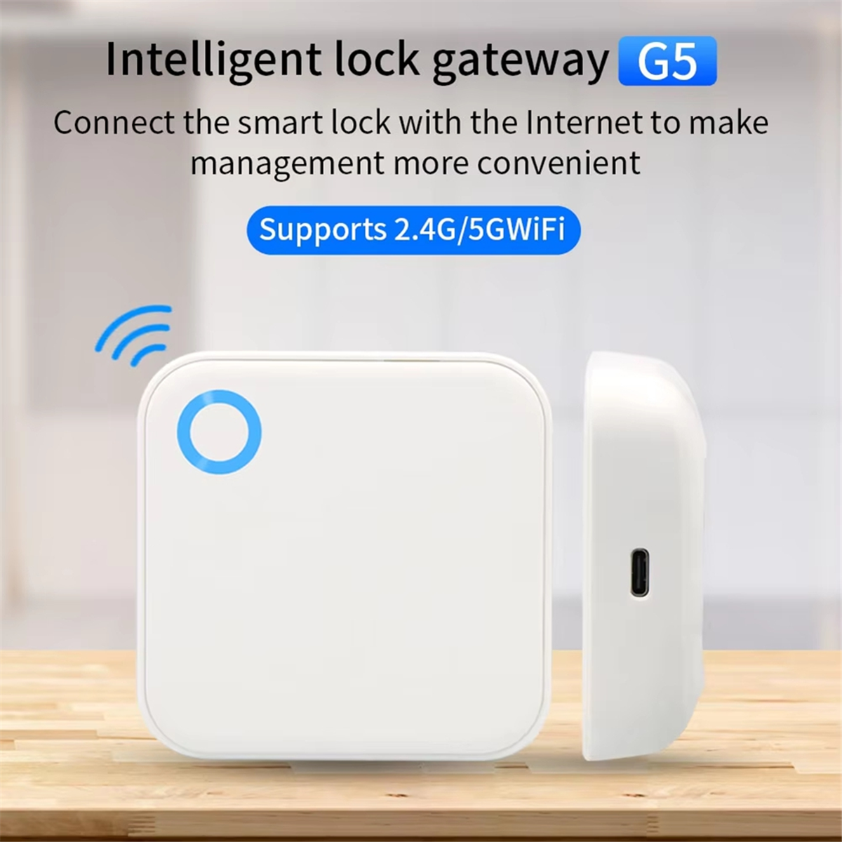 TTLock G5 intelligent lock gateway supports 2.4G 5G WiFi