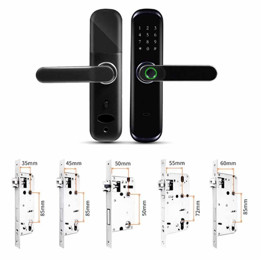 Smart door lock mortise options
