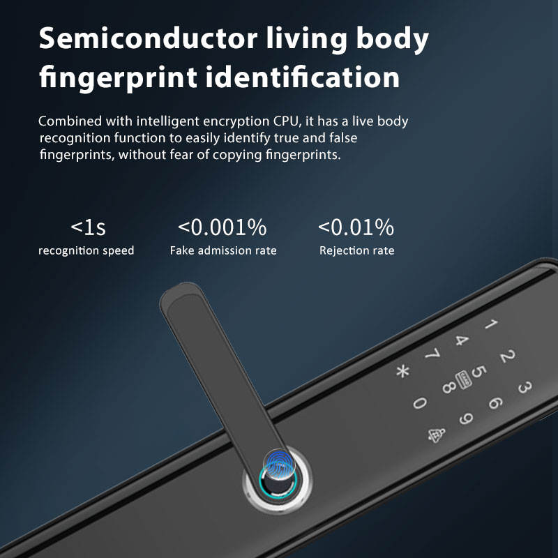 Semiconductor living body fingerprint identification smart lock