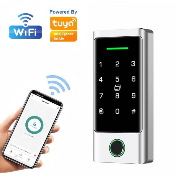 IP68 Waterproof Fingerprint Access Controller SK-K33S – Tuya WiFi Metal Case Reader, 100 Fingerprints / 1000 Cards, 12V-24V