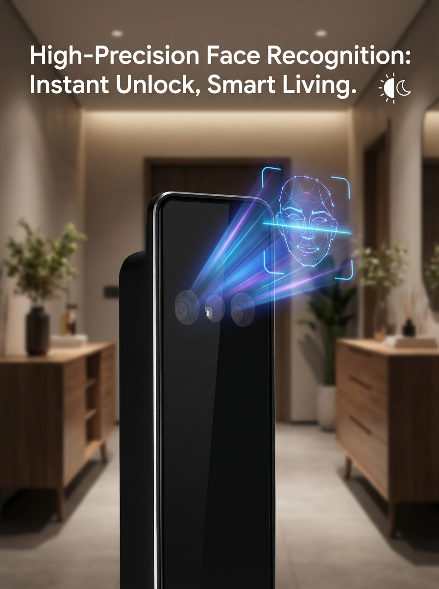 3D face recognition outdoor smart lock