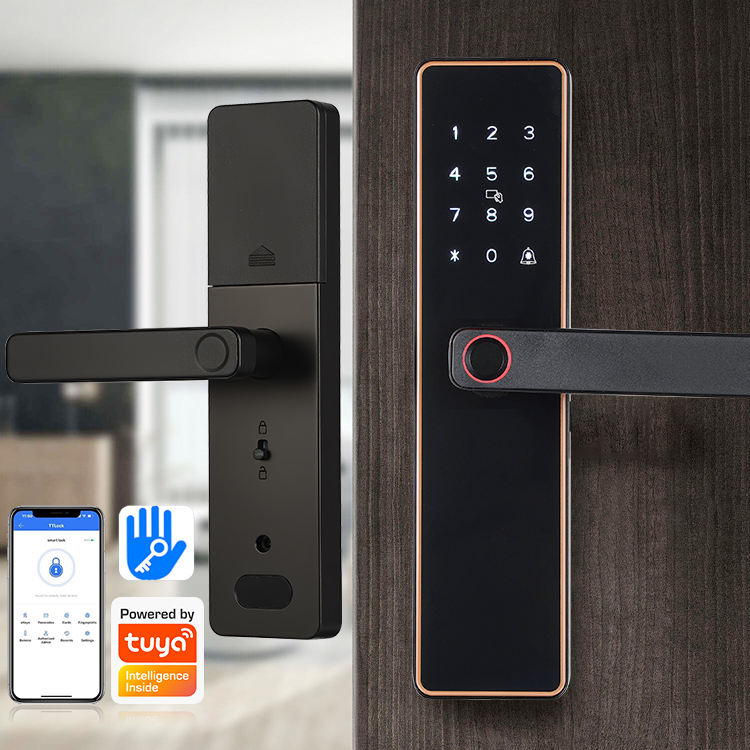 Front and back of fingerprint smart lock