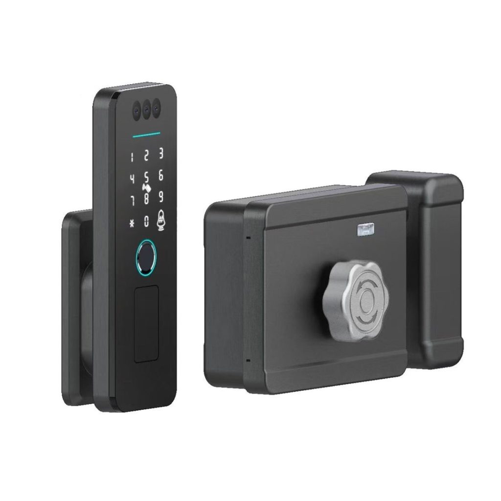 Tuya WiFi Face Recognition Rim Lock SK-NT5 – Smart Door Lock with Fingerprint and Camera