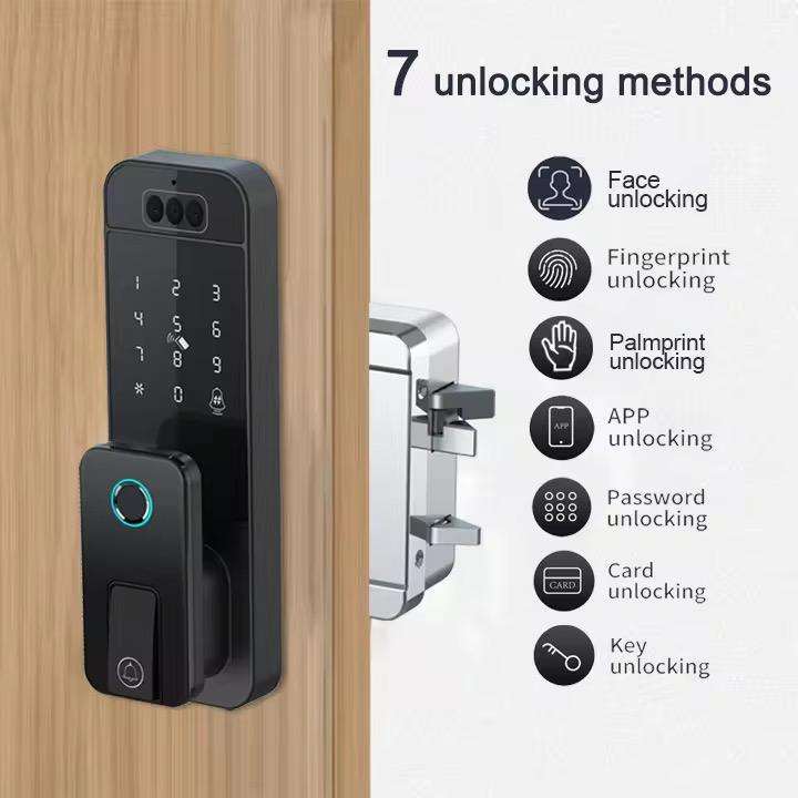 Seven unlocking methods smart door lock