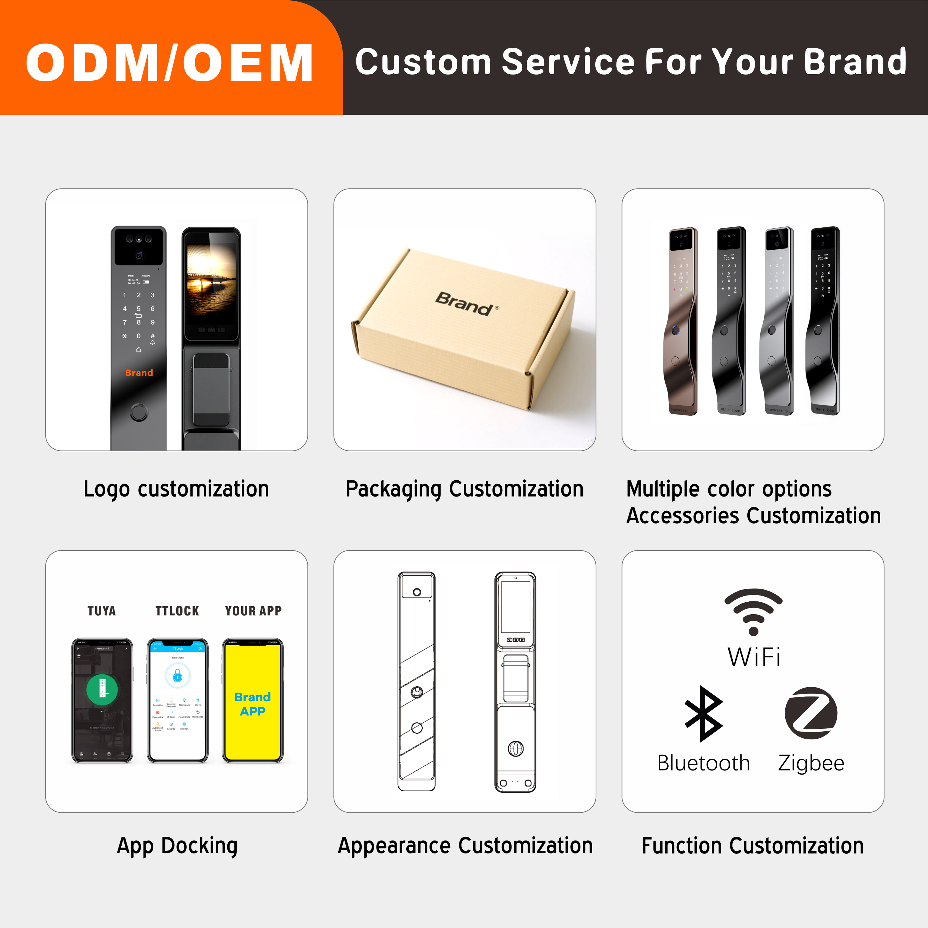 OEM ODM custom service smart lock