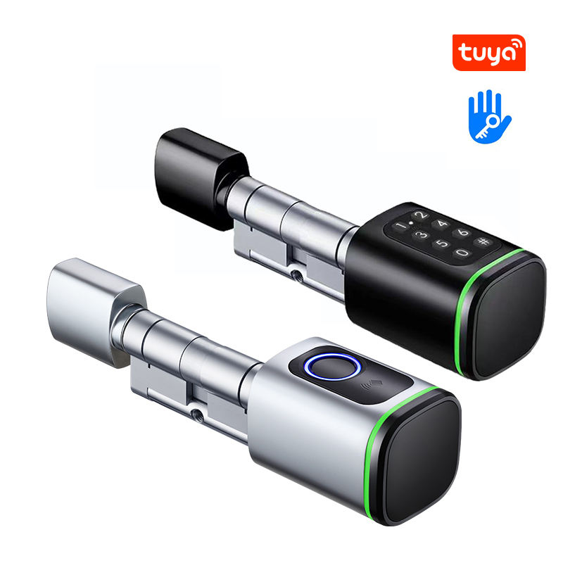 Smart cylinder black keypad version and silver fingerprint version
