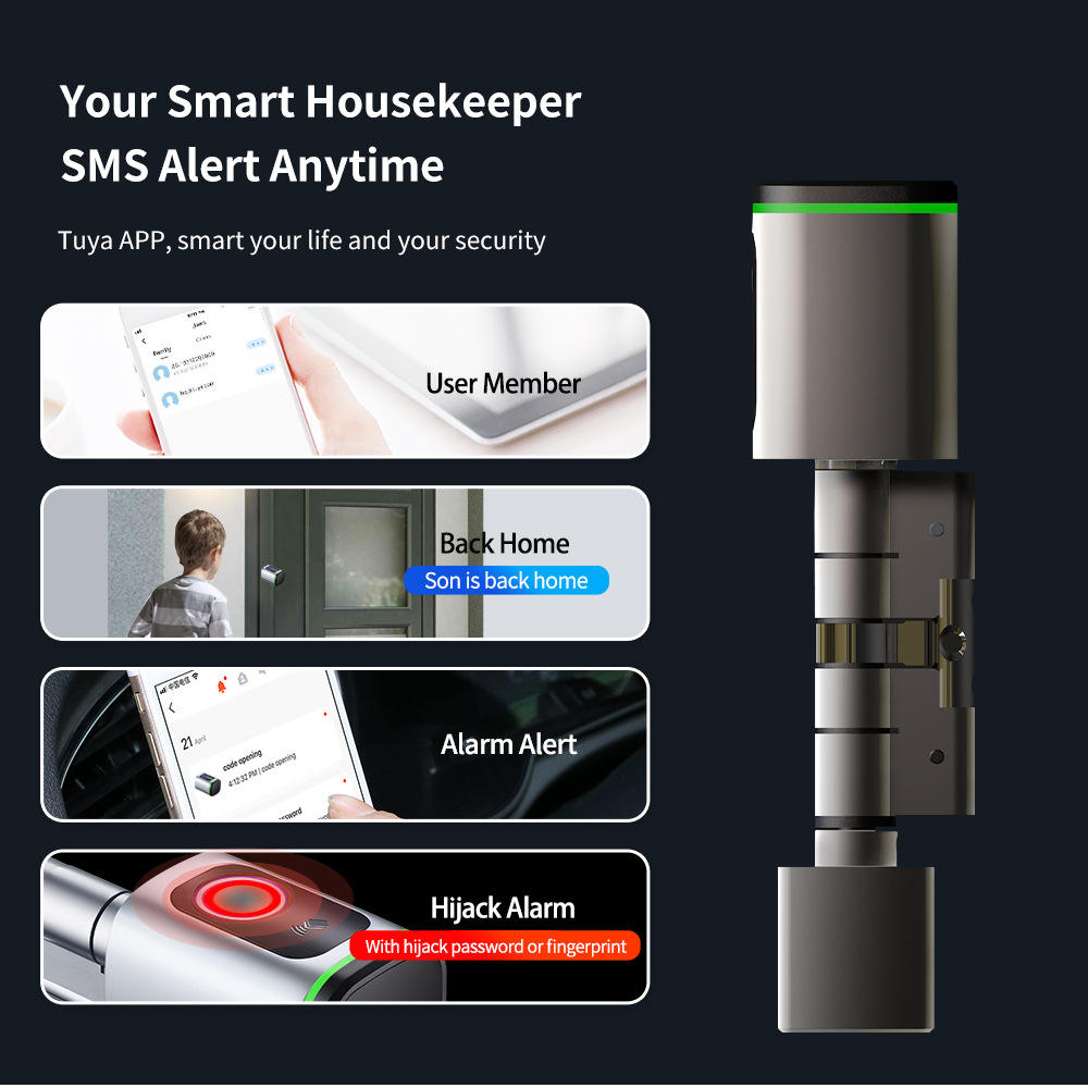 Smart housekeeper features SMS alert back home alarm and hijack alarm