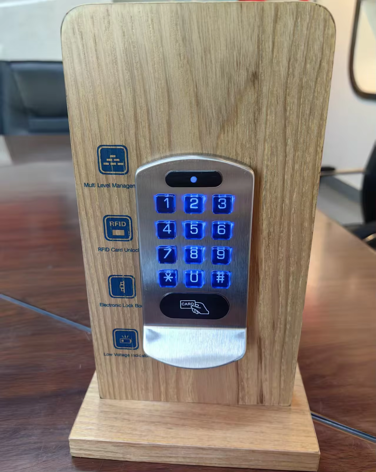 Backlit keypad cabinet lock