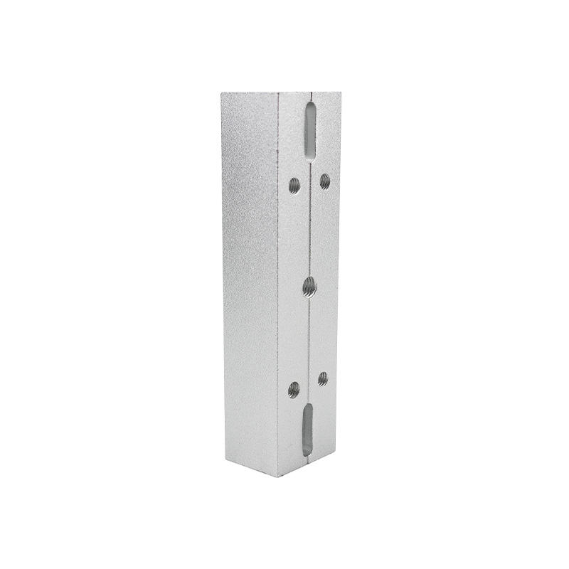 U type magnetic lock bracket side view silver aluminum