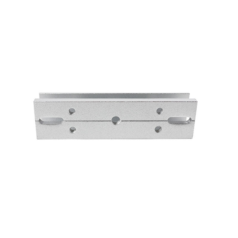 U type magnetic lock bracket top view silver aluminum