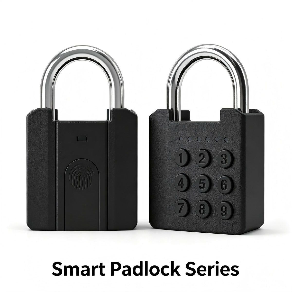 Smart padlock series with fingerprint and keypad models