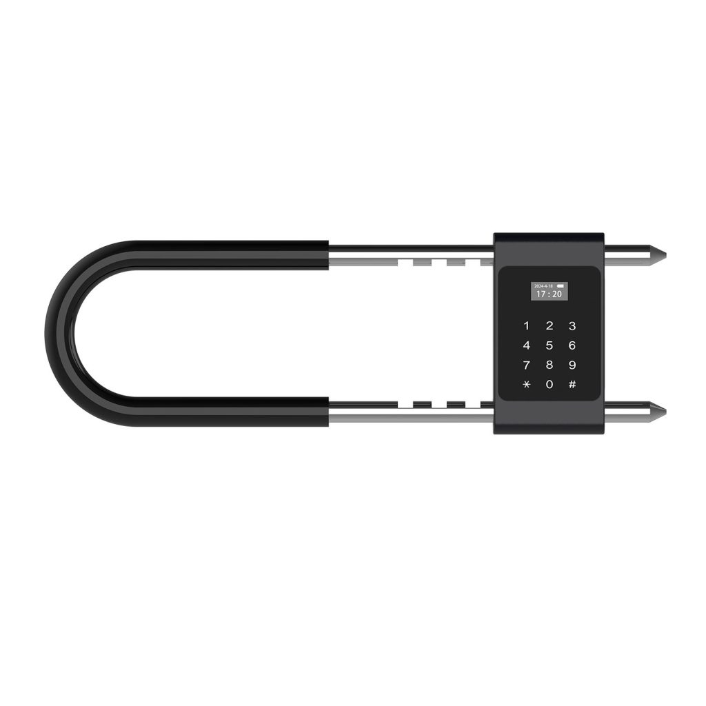 Smart U-Shaped Padlock SK-U9 – 5-in-1 Fingerprint Keypad Lock with Tuya App for Glass Doors