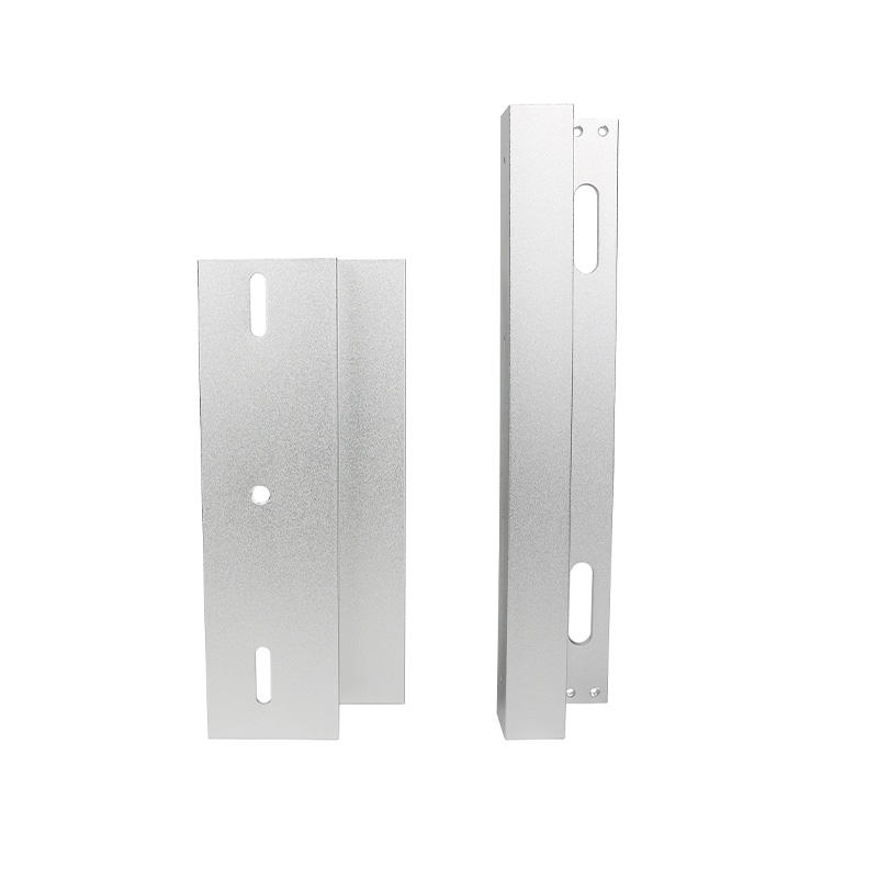 U L and Z mounting bracket side view silver aluminum