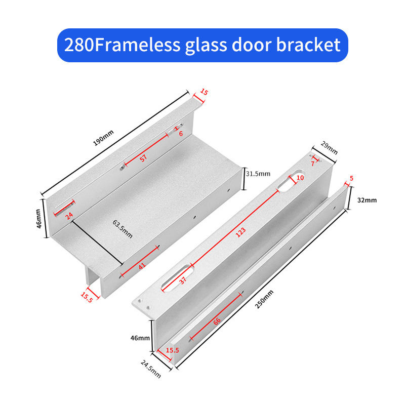 U L and Z mounting bracket dimensions 250mm 190mm