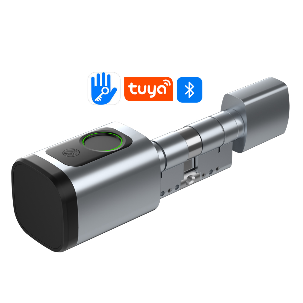 Fingerprint smart cylinder lock sensor with green indicator