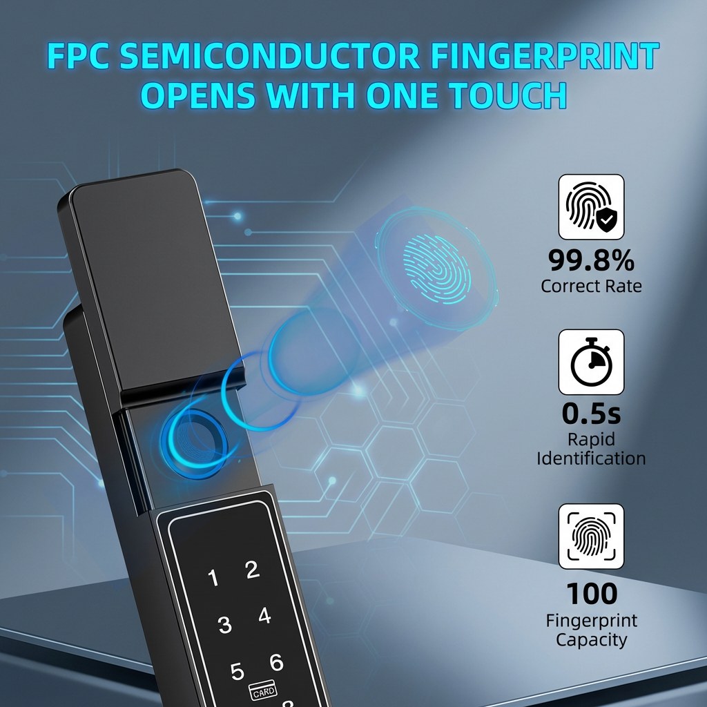 FPC semiconductor fingerprint sensor 99.8 percent correct rate rapid identification 100 capacity
