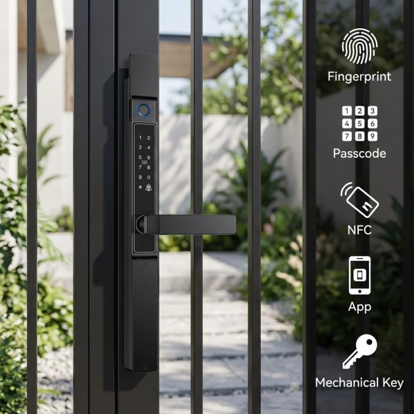 Fingerprint Gate Lock SK-X11 – IP65 Outdoor WiFi Lock for Garden and Courtyard Gates