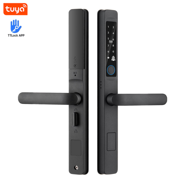 Ultra-Thin Smart Door Lock SK-X7 – Slim Aluminum WiFi Fingerprint Lock with Tuya App