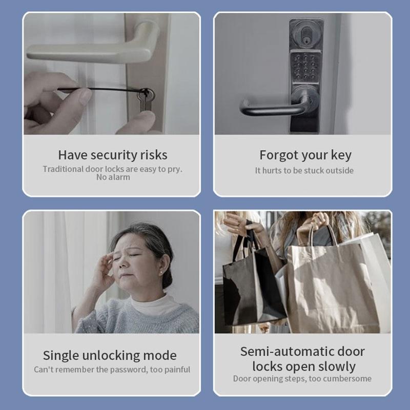 Traditional lock pain points security risks forgotten keys single mode slow opening