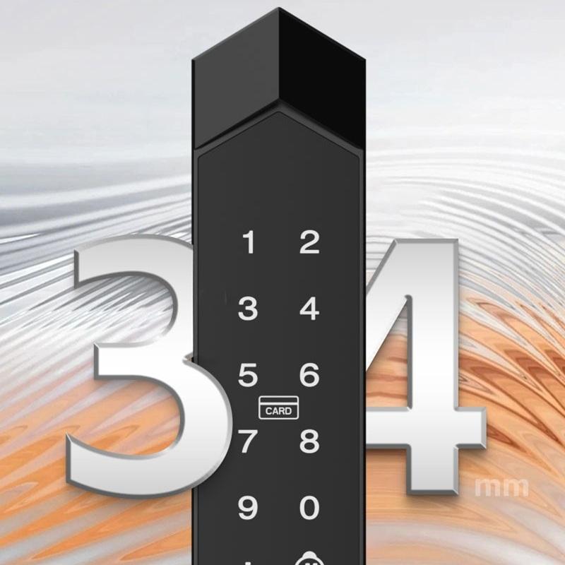 34mm slim sliding door lock