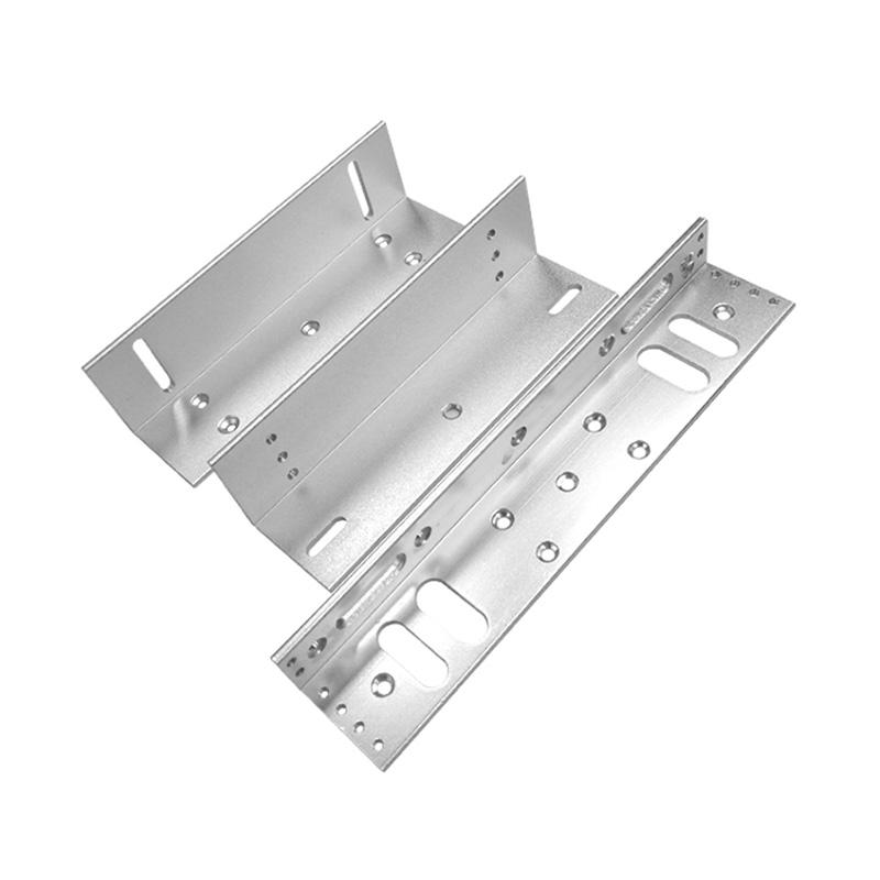 Z and L mounting bracket angle view silver aluminum