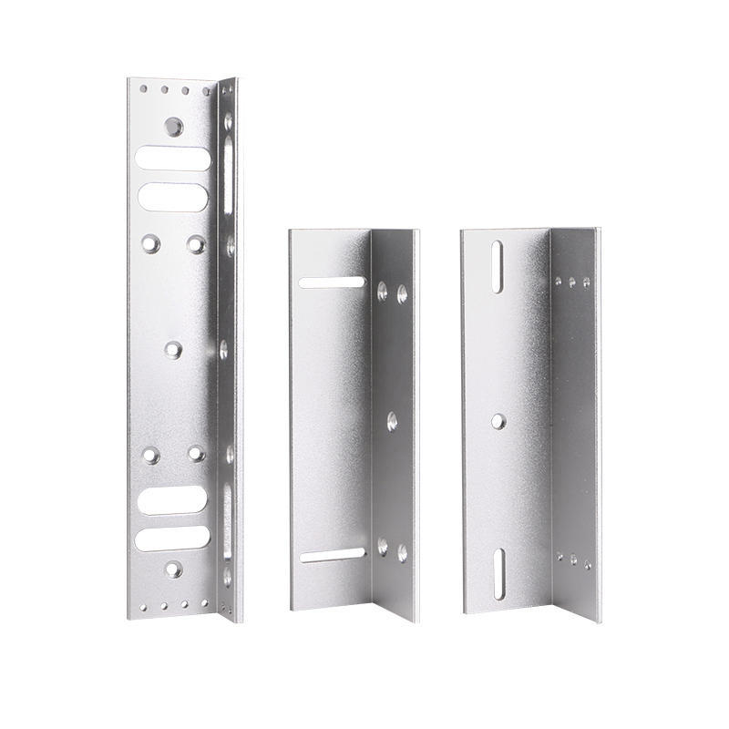 Z and L mounting bracket front view silver aluminum