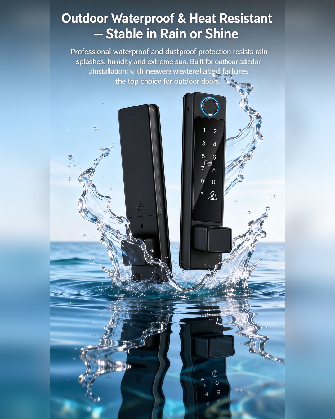 IP68 waterproof outdoor smart lock
