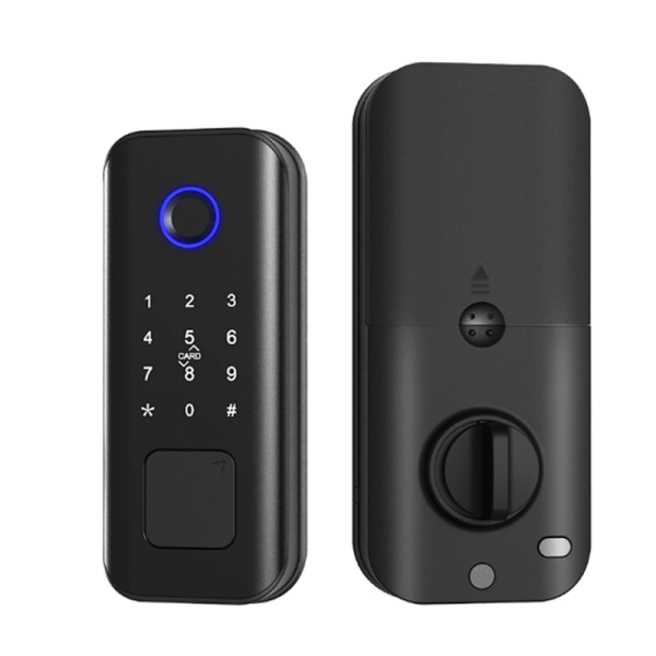 US-D07 American Standard Deadbolt Smart Lock — Tuya WiFi Fingerprint Keyless Entry for Front Door