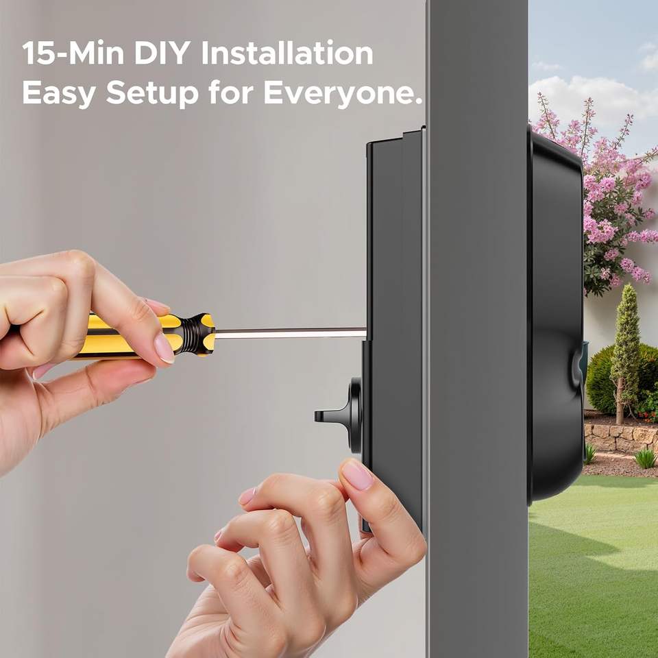 15-minute DIY installation of the US-D08 waterproof smart lock with camera